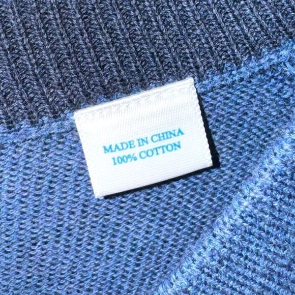 NWT Yacht Blue Southern Tide Pima Cotton V Neck Skipjack Sweater Size M - Picture 3 of 6